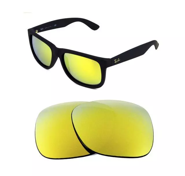 NUOVI OCCHIALI DA SOLE RICAMBI POLARIZZATI ORO 24K FFITR RAY BAN BAN RB4221 50 mm