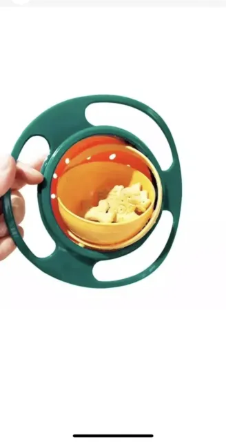 360 Gyro Rotate Feeding Bowl Gyro Bowl Universal Spill-Proof Bowl For Baby Kids.