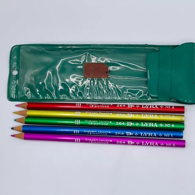 VTG Colored Pencils Set of 5 LYRA Artist German Crayon Touche Leipotlood USED