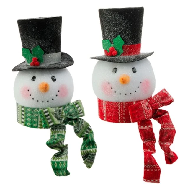 Ornativity Snowman Head Tree Topper - Xmas Holiday