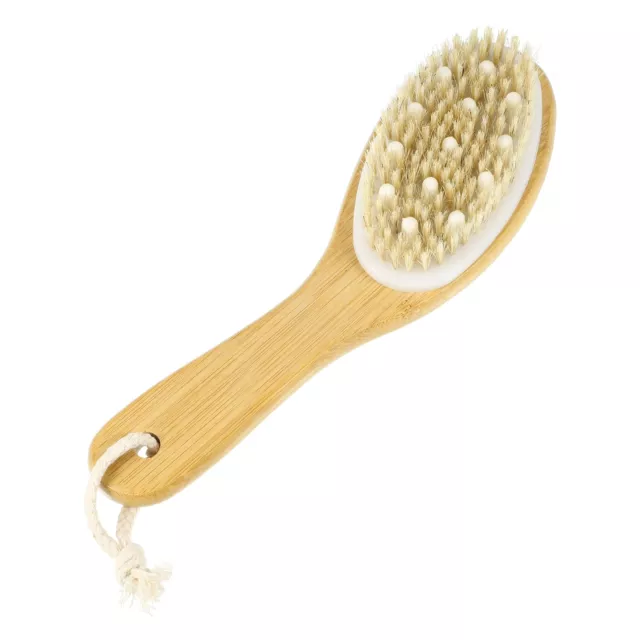 VOCOSTE 1pcs Bain Corps Brosse avec Poils pour Peau Exfoliant Beige