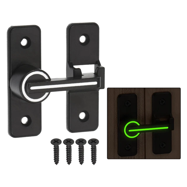 Barn Door Lock Sliding Barn Door Latch Lock 180 Degree Gate Latch Black Light