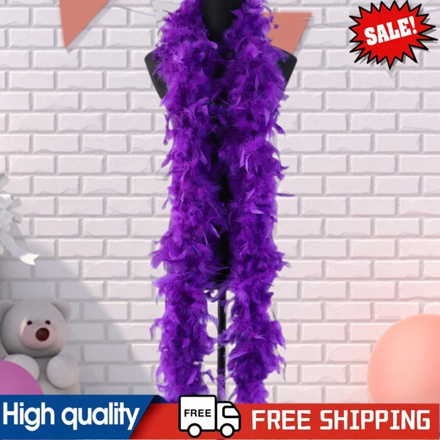 Fancy Dress Colorful Feather Scarf Lifeful for Fancy Dress Crafts (Purple)