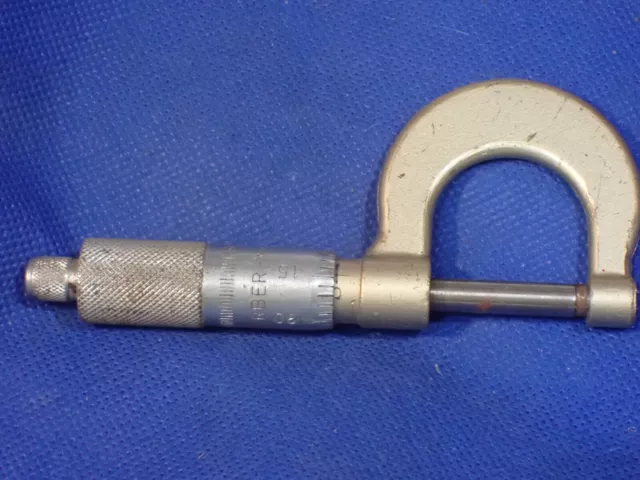 Vintage Perber Machinists Micrometer 0 to 1" good used