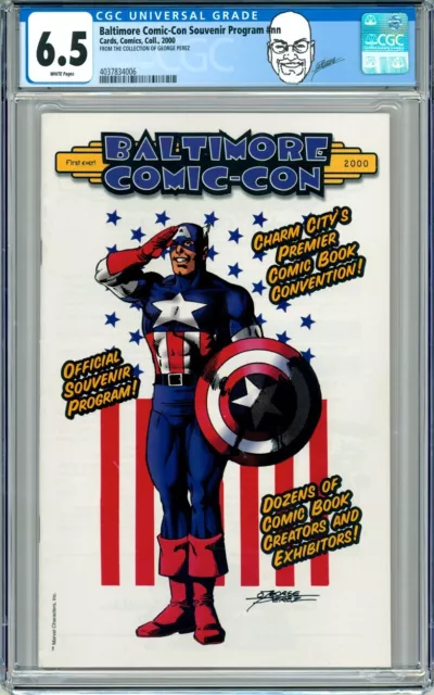 CGC 6.5 George Perez Pedigree Copy Baltimore Comic Con Guide Captain America Art