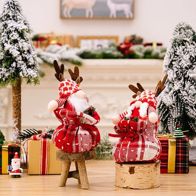 Once muñecas regalo práctica árbol de Navidad adornos peluche enanos sin rostro
