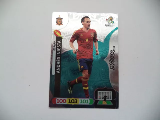 Panini Adrenalyn XL 2012 Eurocopa Andrés Iniesta Master UEFA Polonia Ucrania