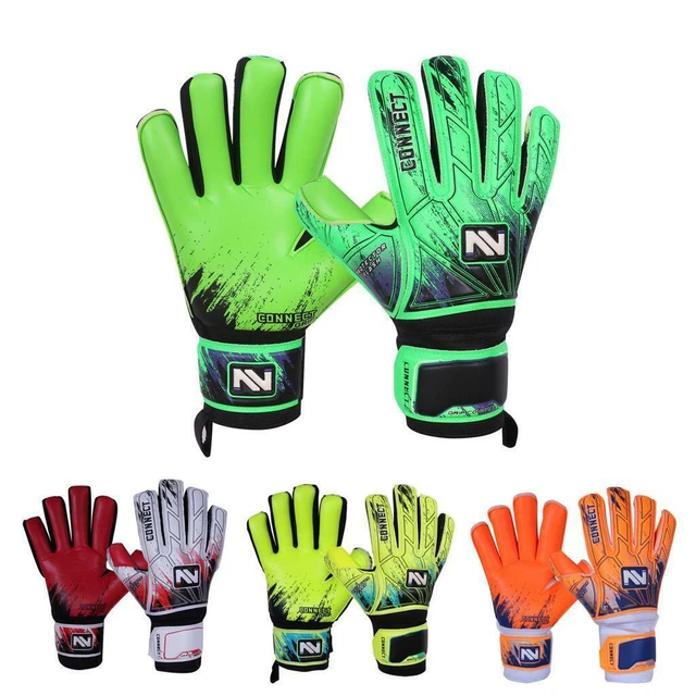 Connect Football Goalkeeper Goalie Gloves Finger Saver Gloves Size 4-10