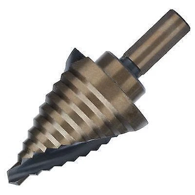 Spiral Grooved Step Drill Bit Set HSS Dark Yellow 10 Sizes High Steel