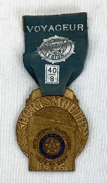 1936 American Legion 40/8 Portsmouth 18th Annual Convention Medal