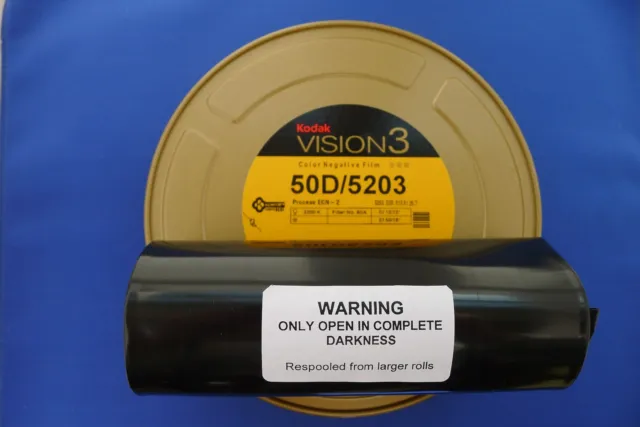 KODAK VISION 3  50D 5203  35MM x 50ft BULK SPOOLED FROM FACTORY SEALED TINS