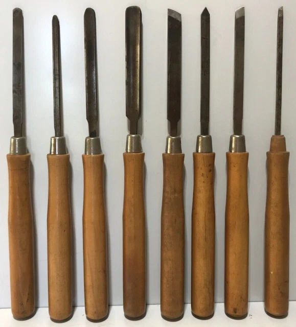 VINTAGE (8) PIECE Greenlee Wood Turning Chisel Lathe Tool 29.99 PicClick