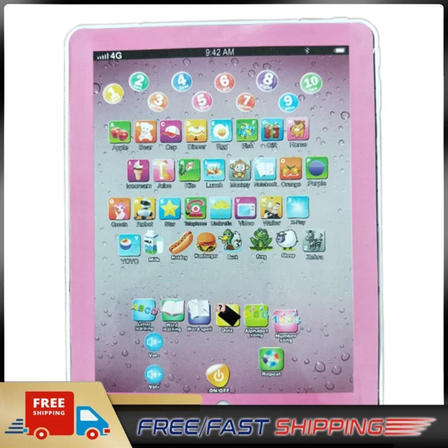 Learning Machine Tablet English Educational Toy for Toddlers Kids (Pink)
