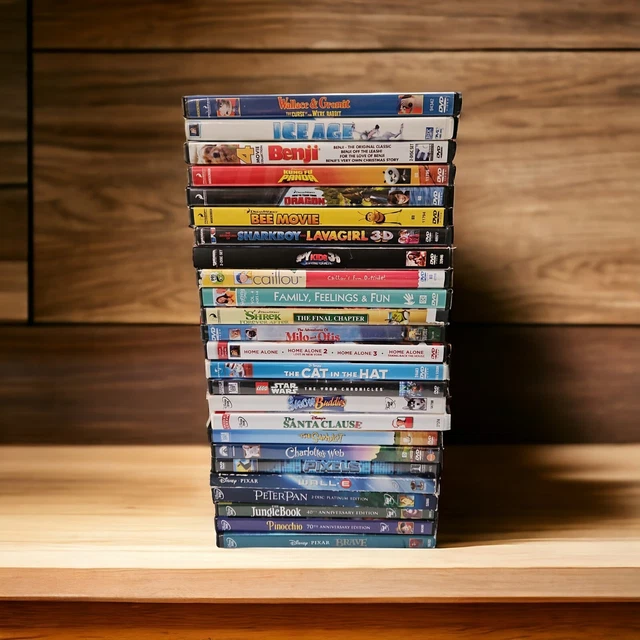 (25) WALT DISNEY Pixar DreamWorks DVD Movie Lot, Animated Cartoon ...