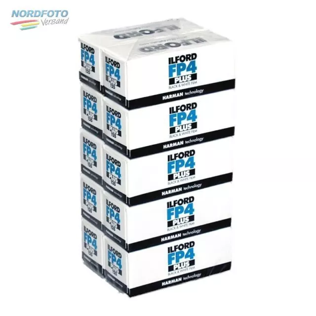 ILFORD FP4 Plus 125 pellicola in bianco e nero, 120, 10 pezzi