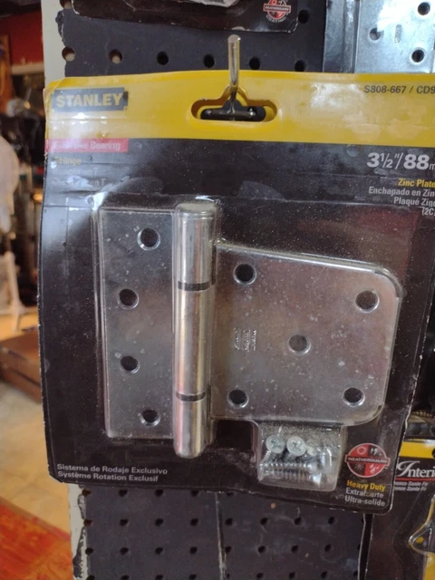 Stanley S827-683 S808-667 Extra Heavy Gate Hinge 3-1/2" Zinc Plated Steel