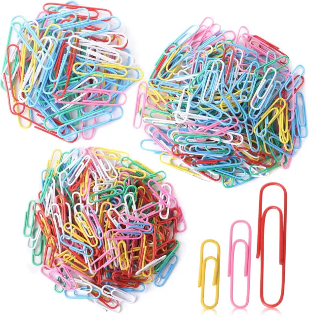 - Paper Clips, 450 Pack, Assorted Colors, Paper Clips Assorted Sizes, Large Pape
