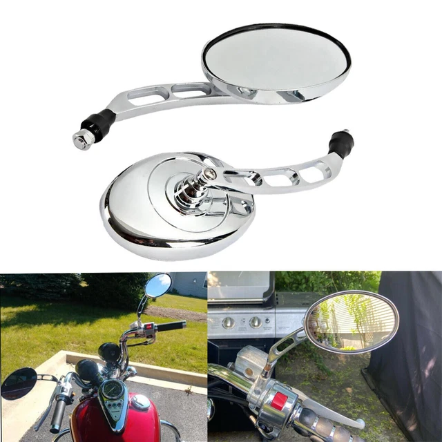 10mm Black Rearview Side Mirrors For Yamaha V-Star XVS 950 1100 1300 Stryker