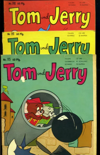 Tom und Jerry -- Neuer Tessloff Verlag -- Nr. 115 / 191 / 198 -- 3 Stück --