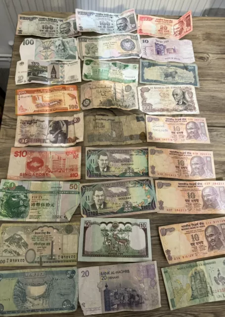Foreign World Bank Notes Job Lot 27