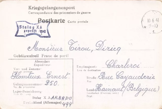 694501) DR Kriegsgefangenenpost Karte 2. WK Stalag XA Altengrabow