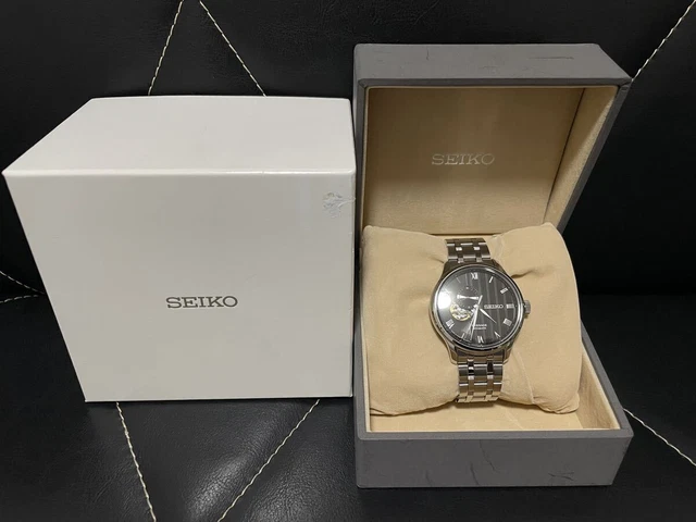 MONTRE SEIKO PRESAGE Analogique Automatique Squelette Argent Voir EUR