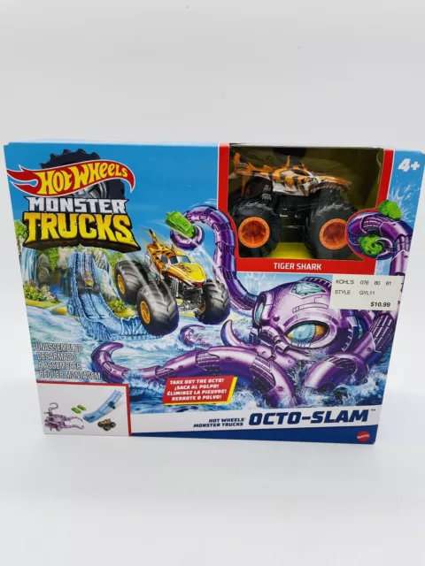 Hot Wheels Radio Control Monster Trucks Twin Pack Bone Shaker and Tiger  Shark