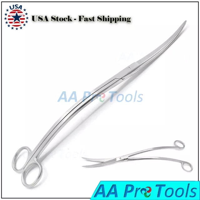 Fish Aquarium Wave Scissors Double Curved 10" Bent Handle Stainless Steel
