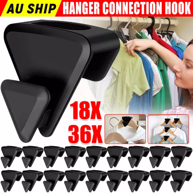 Clothes Hanger Space Saving Hook Folding Wardrobe Multipurpose Rack Coat Pants