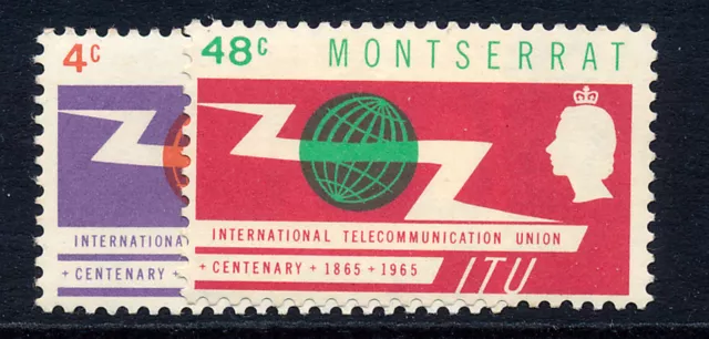 Montserrat 1965 I.t.u. Centenary Sg158/159  Mnh