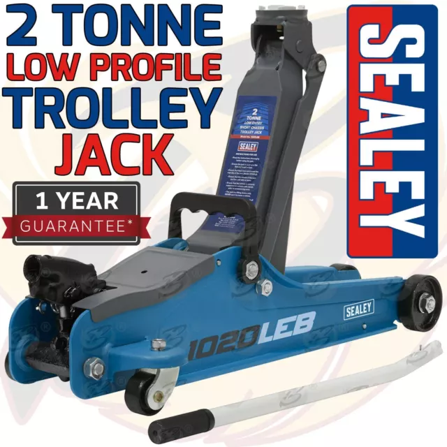 SEALEY 2 Tonne Low Profile Trolley Jack Hydraulic Lift Heavy Duty Car Floor BLUE