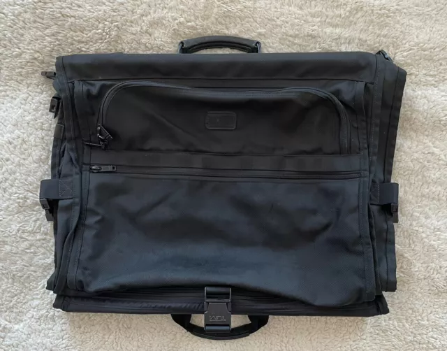 Tumi Alpha Black Ballistic Nylon Garment Bag Suitcase Luggage