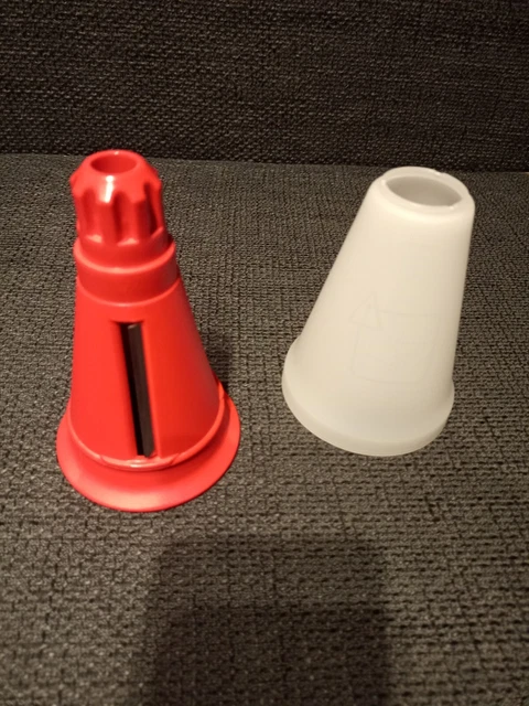 TUPPERWARE D12 Hachoir AdaptaChef + Inserts biscuits rouge blanc