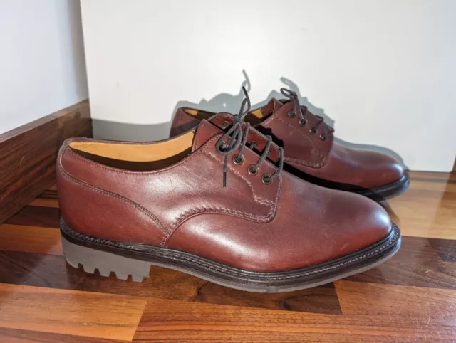 LOAKE EPSOM BROWN Waxy Leather Shoes Commando Soles size uk 8.5 £9.99 ...