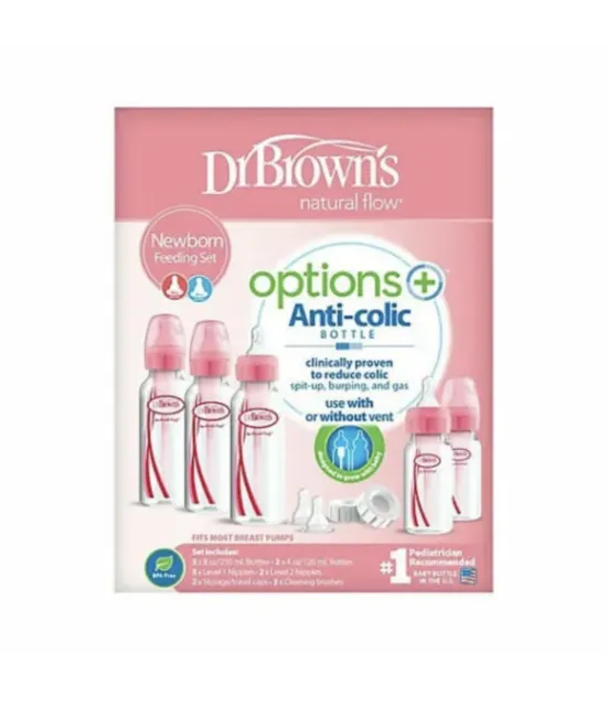 Dr. Brown's Options+ Baby Bottles Gift Set, Pink