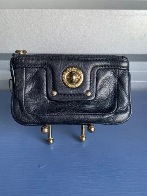 Marc by Marc Jacobs Navy Blue Leather Coin Purse Keychain Wristlet Wallet Marc by Marc Jacobs Navy Blue Leather Coin Purse Keychain Wristlet Wallet
