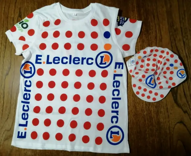 Tour de France 2023 E. Leclerc L King of the Mountains T Shirt & Cap New Cycling