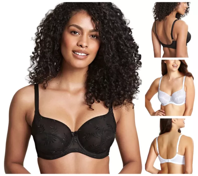Panache Cleo Jorja Balcony Bra Three Section Low Centre Padded Bras  Lingerie at  Women's Clothing store