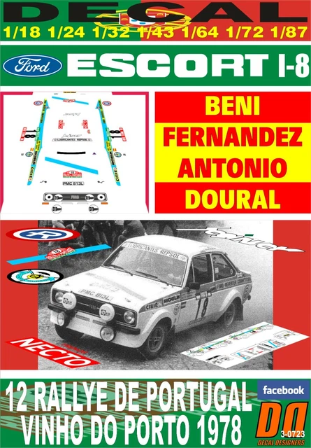 Décalcomanie Ford Escort WRC Martini – F. Cunico, Sanremo 1997, DnF