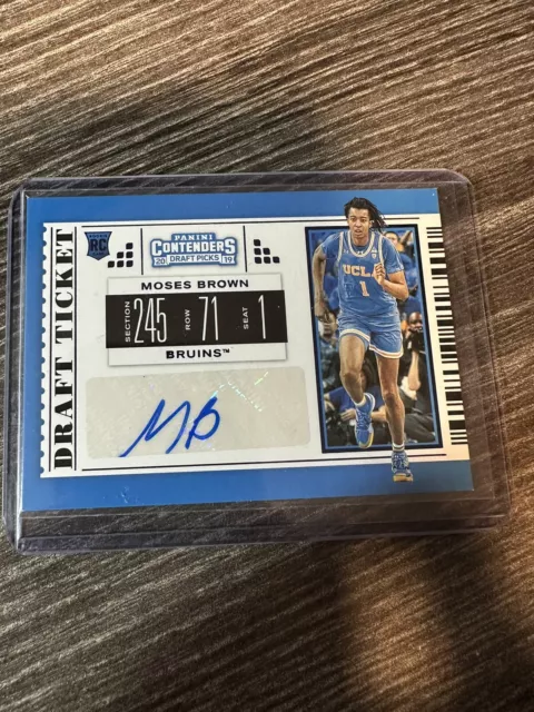 Moses Brown 2019-20 Contenders Draft Picks Ticket 113 Auto AUTOGRAPH ROOKIE RC