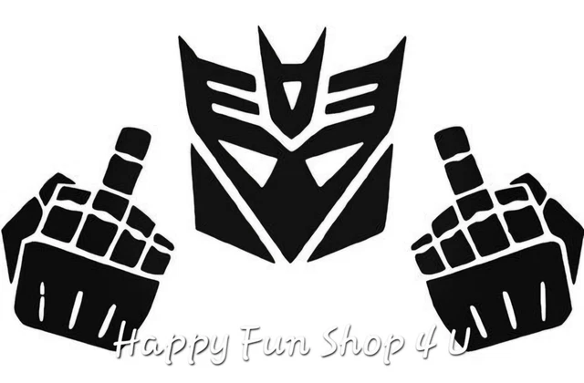 TRANSFORMERS DECEPTICON FINGERS Logo Vinyl Decal Sticker for Car ...
