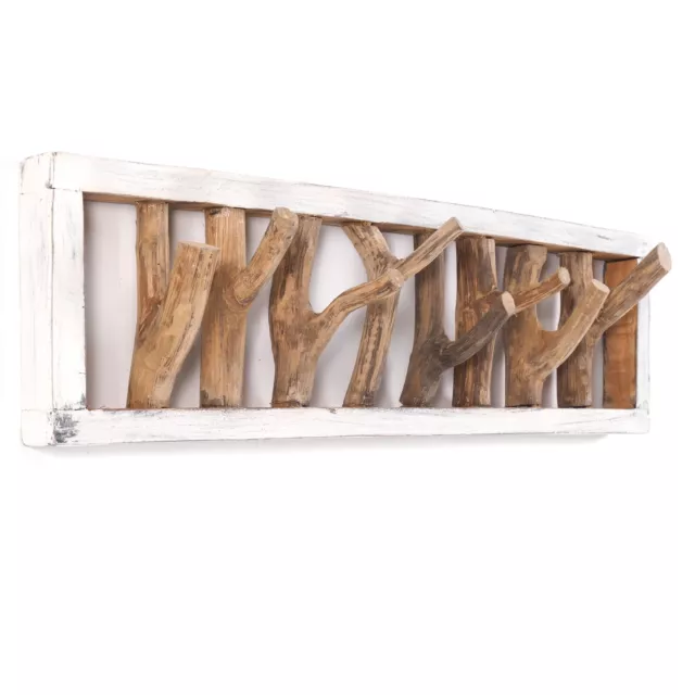 WANDGARDEROBE TREIBHOLZ UNIKAT | 80x22cm (BxH), Garderobe, Hakenleiste mit Ästen