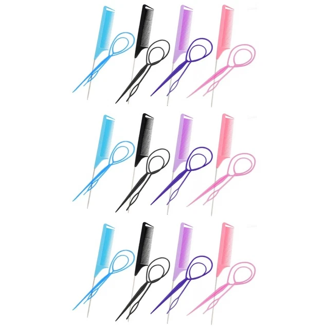 12 juegos de herramientas de trenzado de cabello herramientas de diseño de cabello hágalo usted mismo accesorios para el cabello cabello cabello