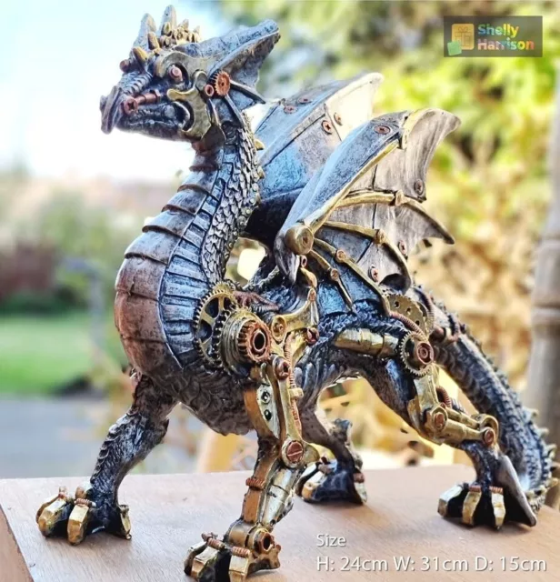 Steampunk Dragon Mythical Dragon Ornament Figure Statue