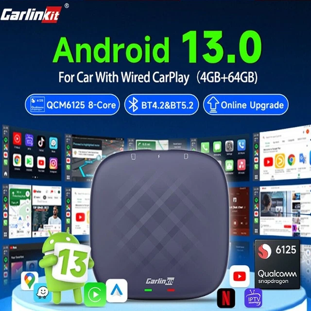 CARLINKIT 4+64GB ANDROID 13 Wireless Carplay Android Car Multimedia ...