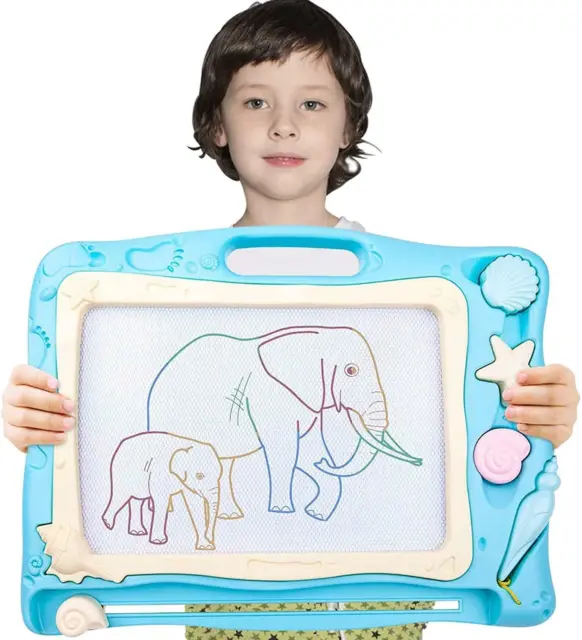 Magnetic Drawing Board for Kids, Erasable Colorful Scribble Board Writing Pad