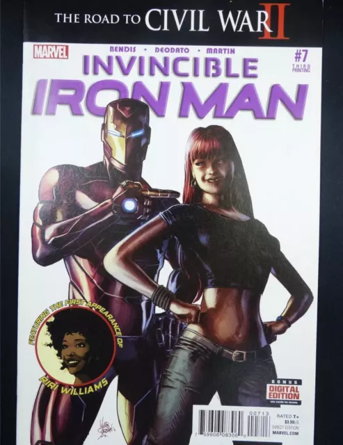 Invincible Iron Man #7 Cameo Riri Williams Ironheart 3rd print 1st cover app