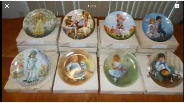 Mother Goose Nursery Rhymes collector plates John McClelland set of 8 RECO