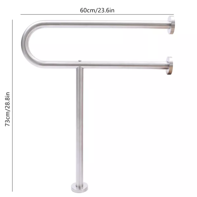 WC-Handlauf Toiletten Aufstehhilfe Stützgriff Edelstahl Haltegriff Tragfähigkeit 3