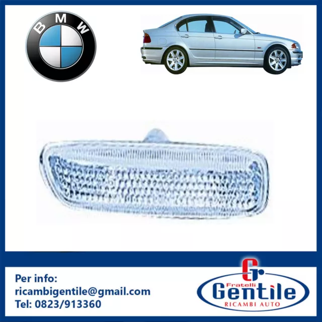 Bmw 3 E46 Berlina Touring 1998 - 2001 Fanale Laterale Freccia Bianco Sinistro